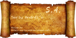 Serly András névjegykártya